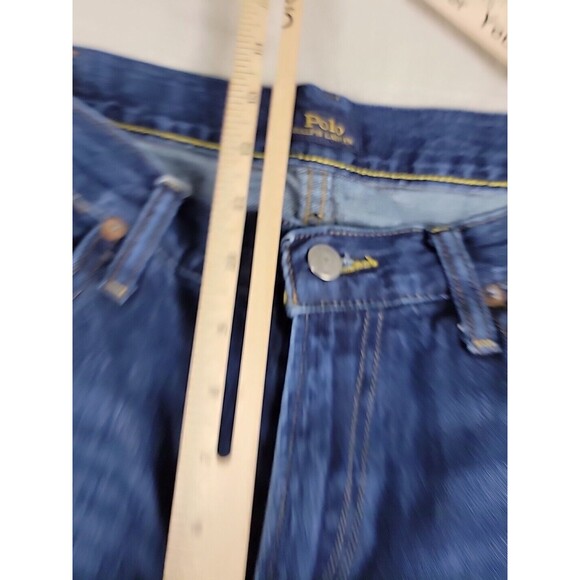Polo Ralph Lauren Jeans Mens 34 35x28.5 Straight Blue Mid Rise Preppy Stretch - Picture 9 of 16